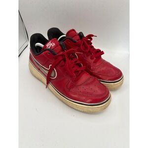 Nike Air Force 1 NBA Red Leather Low Top Sneakers Men's Size 10.5